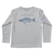 Load image into Gallery viewer, LS Performance Tee Heather Gray Atlantic Striped Bass