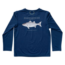 Load image into Gallery viewer, LS Performance Tee Set Sail Atlantic Striped Bass