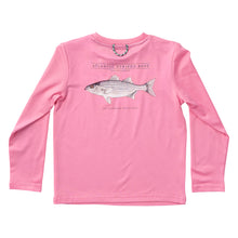 Load image into Gallery viewer, LS Performance Tee Pink Cosmos Atlantic Striped Bass