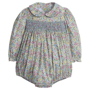 Smocked Charlotte Bubble Green Gables Floral