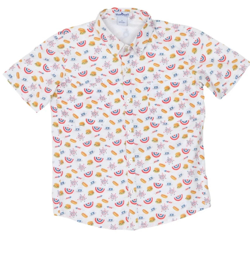 Blue Quail Independence Day Short Sleeve Polo