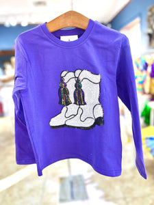 Mardi Gras Boots Kid Shirt