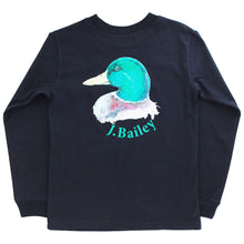 Load image into Gallery viewer, LS Logo Tee Duck on Navy
