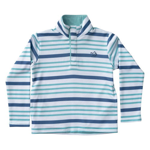 Sporty Snap Performance Pullover Moonlight Nile Stripe