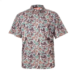 Adult S/S Camo Button Down