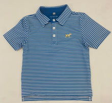 Load image into Gallery viewer, Performance Polo Royal Blue/Yellow Icon