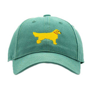 Baseball Cap Golden Retriever on Moss Green