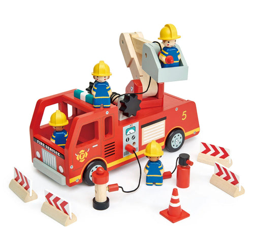 Fire Engine Wooden Toy Set