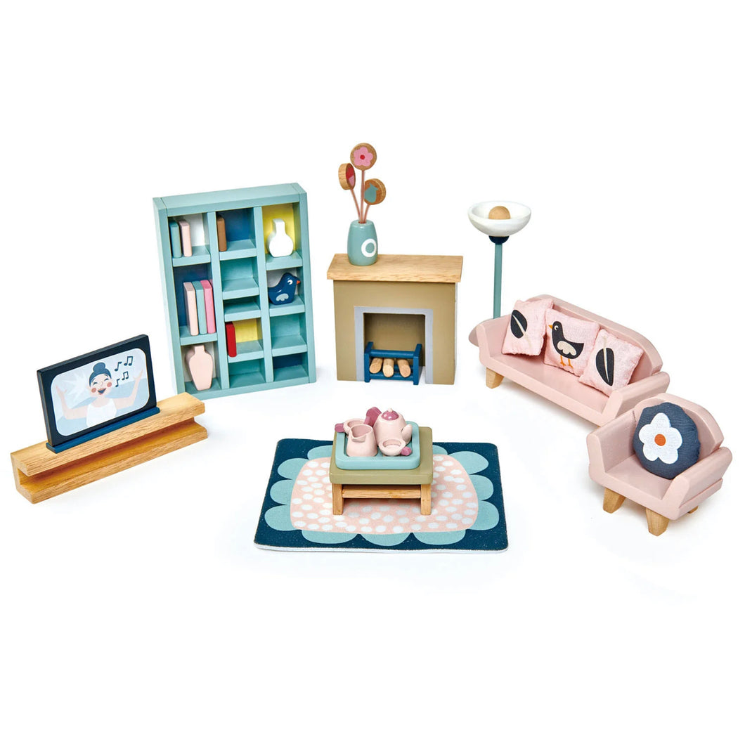 Doll House Wooden Sitting Room Furniture