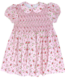 Everly Smocked Dress Christmas Floral PRE-ORDER