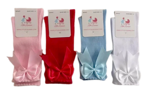 bow white socks Toddler