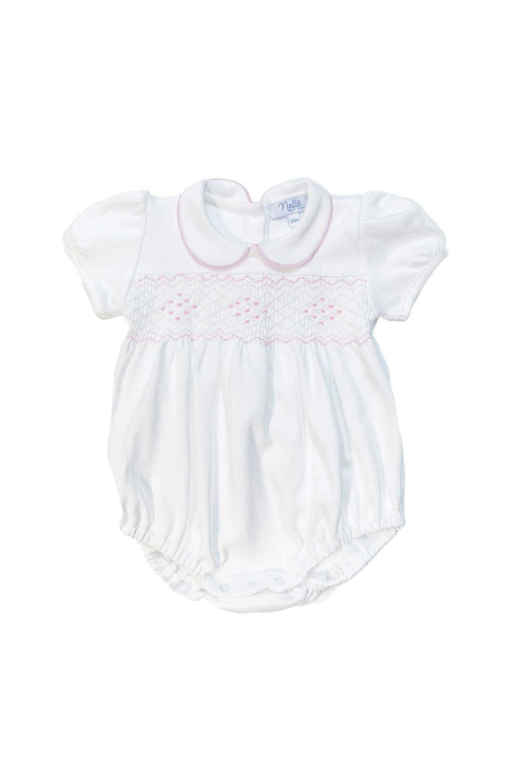 Soft Pink Smocked Girl Bubble