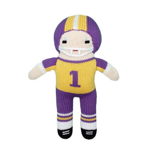 Football Player Doll Purple/Gold 12"