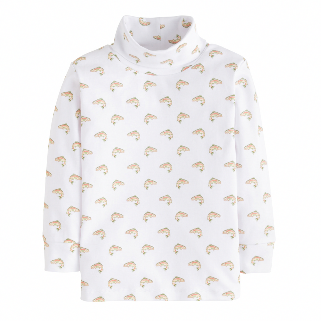 Trout Printed Turtleneck