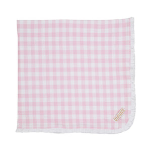 Baby Buggy Blanket Palm Beach Pink Gingham