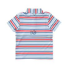 Load image into Gallery viewer, Boys Performance Polo America Stripe