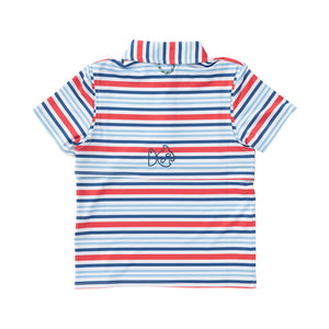 Boys Performance Polo America Stripe