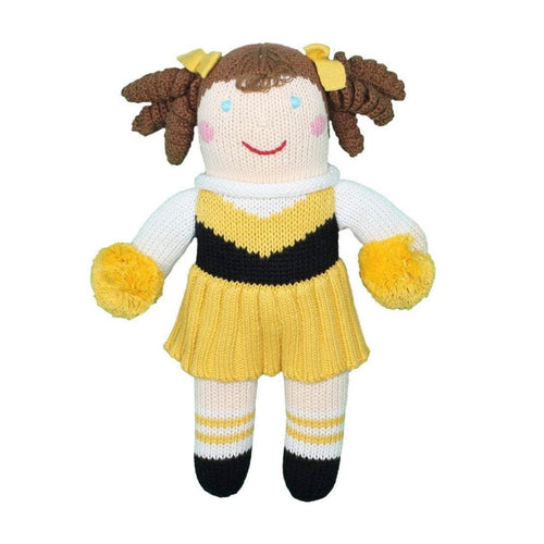 Cheerleader Doll Black/Gold 12