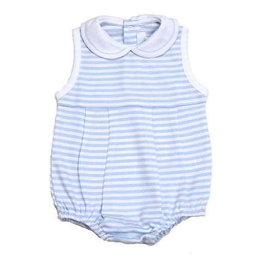 Dapper Striped Knit Bubble White/Lt Blue