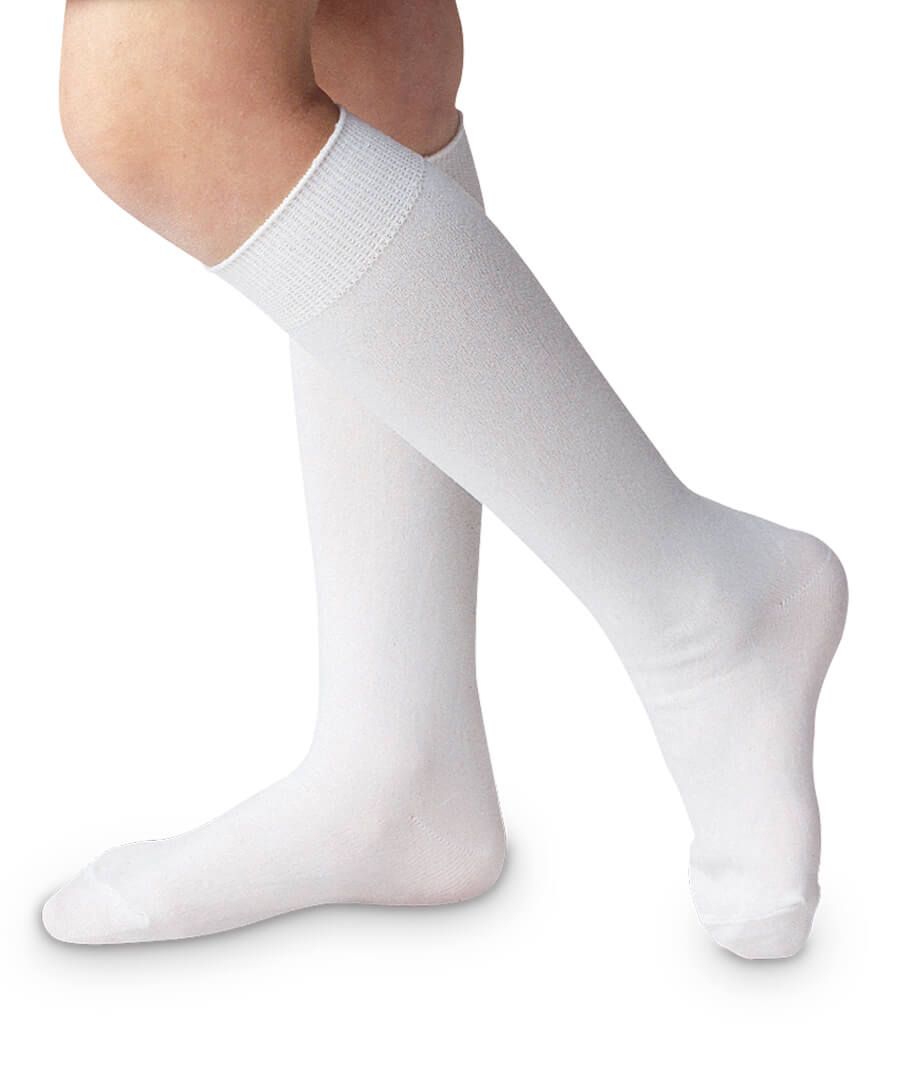 Nylon Knee High Socks White