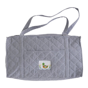 Quilted Luggage Duffle Navy Mallard