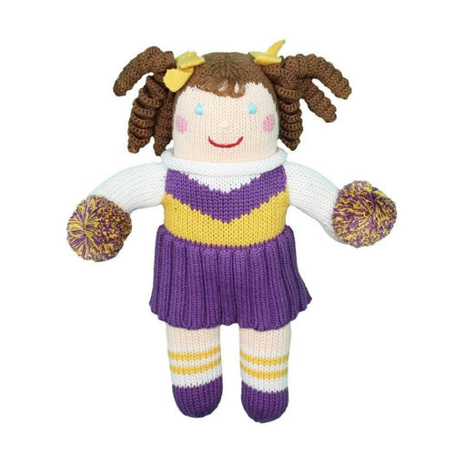 Cheerleader Doll Purple/Gold 12
