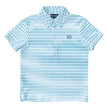Load image into Gallery viewer, Boys Performance Polo Sea Breeze Stripe