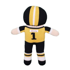Football Player Doll Black/Gold 12"