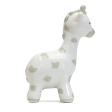Load image into Gallery viewer, Gray Spotted Giraffe Coin Bank