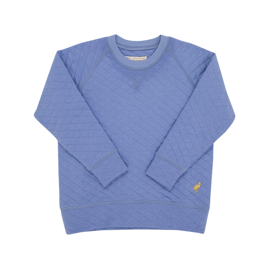 Quilted Cassidy Comfy Crewneck Park City Periwinkle