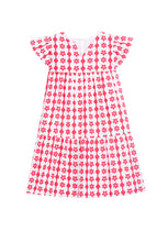 Load image into Gallery viewer, Positano Dress Raspberry Scallop