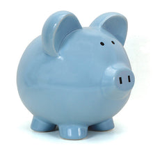 Load image into Gallery viewer, Big Ear Blue Piggy Bank