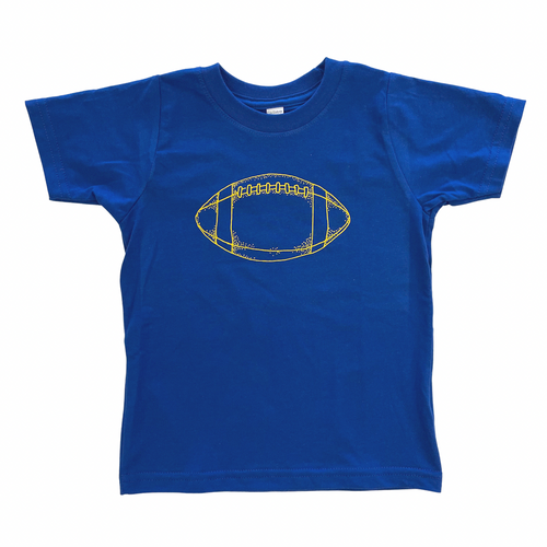 Blue and Gold Football Tee