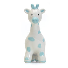 Load image into Gallery viewer, Blue Spotted Giraffe Coin Bank