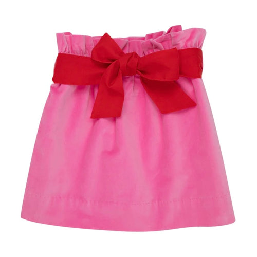 Beasley Bow Skirt Hamptons Hot Pink Velveteen