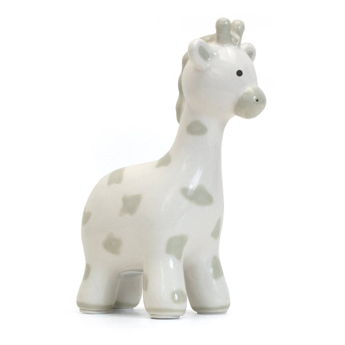 Gray Spotted Giraffe Coin Bank