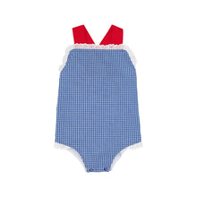 Load image into Gallery viewer, Sisi Sunsuit Rockefeller Royal Mini Gingham