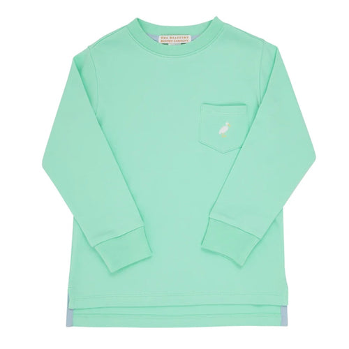 LS Pocket Carter Crewneck Grace Bay Green