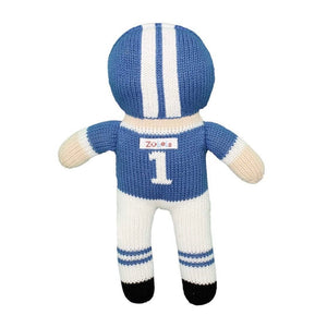 Football Player Doll Blue/White 12"